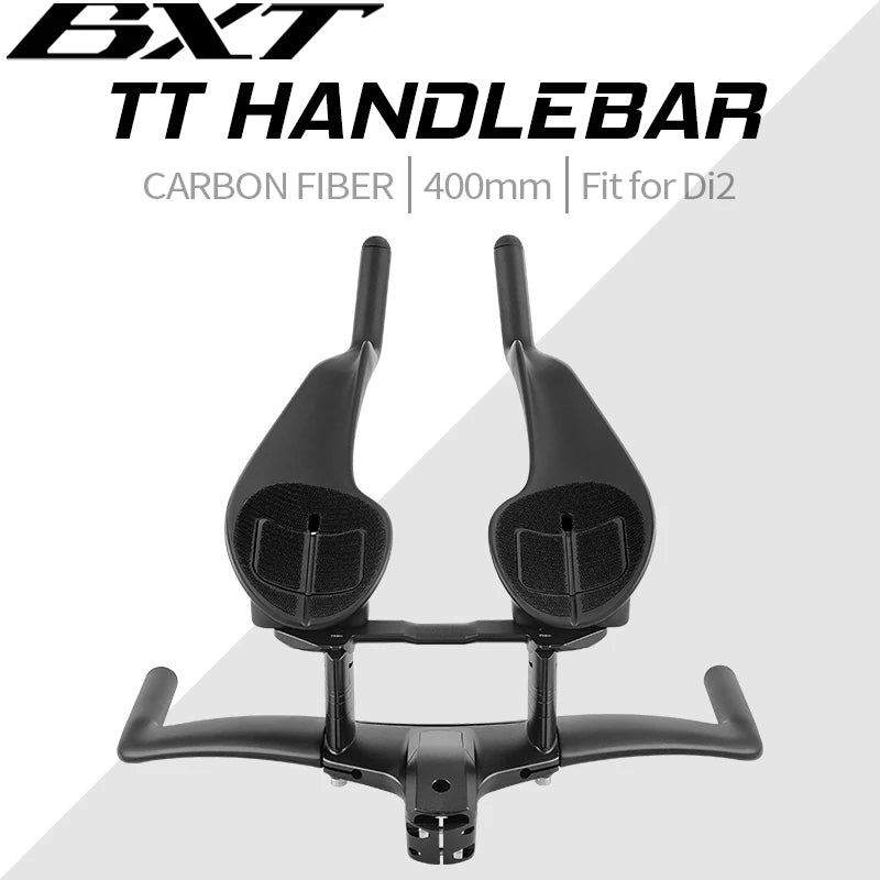 BXT TTHB-008 2026 New Carbon Integrated Handlebar Triathlon Time Trial Full Carbon Bicycle Rest TT Handlebar 15 Degree Aero Bar