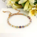 Natural Green Aventurine Cut Surface Adjustable  Bracelet Healing Gemstone Jewelry with Lab Certificate Wholesale Factory