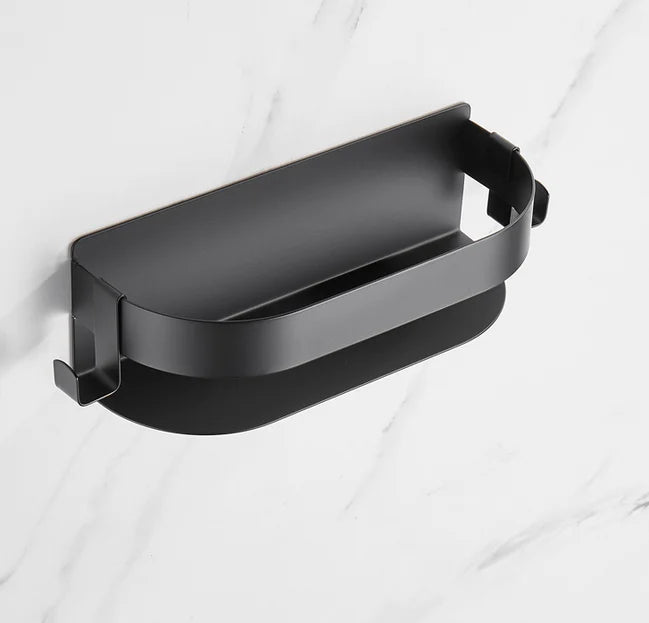 New Design Round Wall Mounted SUS304 Black Bathroom Storage Shelf Shower Caddy Shelf Storage Organizer Rack