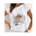 Direct Factory Sale Summer Fashion Women's Casual Sports T-Shirt with Loose O-College Cartoon Print Summer Sports Explosion