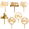 Tailai Acrylic Mirror Gold Elegant Handwriting Mr and Mrs Cake Toppers Anniversary Monogram Cake Decorations Mr and Mrs