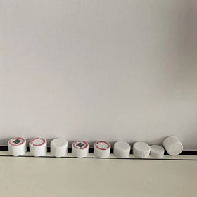 28/400 white Letter White ribbed CRC cap