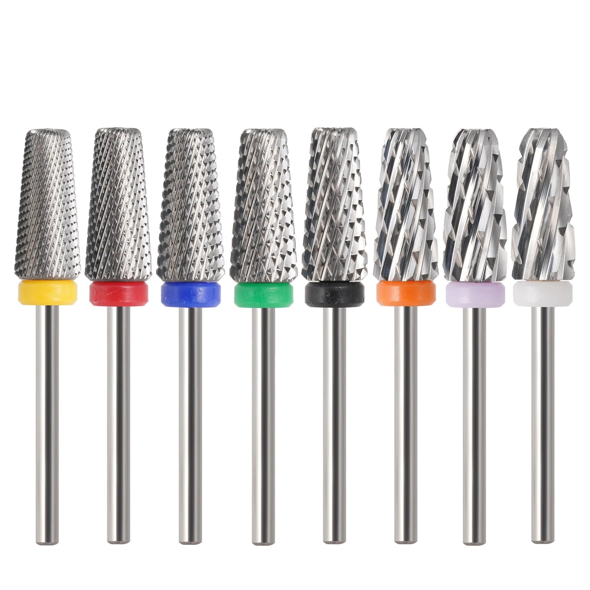 Safety 5 in 1 Nail Bit Cross Cut No Vibration 3/32" Tungsten Carbide Acrylic Quickly Nail Removal Tapered Nail Drill Bits