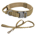 Pet Accessories Durable Tactical Soft Dog Collar Leash Set Nylon Adjustable Large Dog Walking Training Collar and Leash