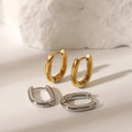 Factory Wholesale 18k Gold Plated PVD Classic O-Shaped Waterproof Stainless Steel Jewelry Hoop Earrings