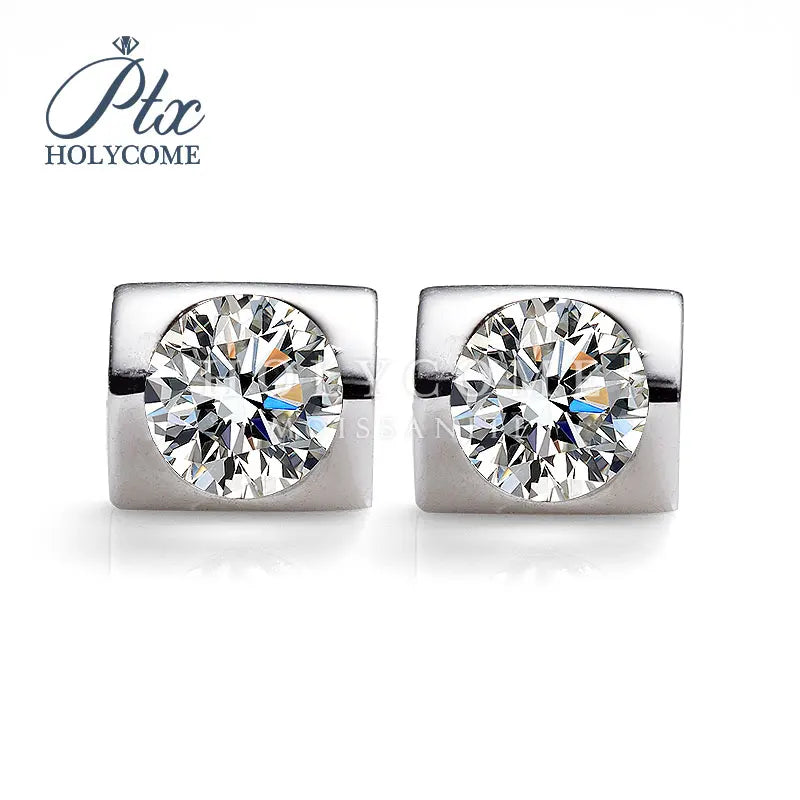 Angel Kiss Design 5mm VVS S925 Gold Plated Fashion Jewelry Wholesale Moissanite Earring