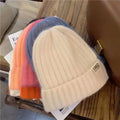 Wholesale Unisex Acrylic Custom Patch Logo Winter Warm Knitting Hats OEM Designer Cartoon Plaid Chunky Crochet Striped Skull
