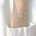 New Ins High-end Rope Silver Bracelets 925 Women 925 Silver Plated Bangle Bracelet Fashion Jewelry Bracelets