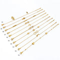 18K Gold Classic Islamic Anniversary Summer Fashion Women's Geometric Stainless Steel Infinite Symbol Chain & Link Bracelet