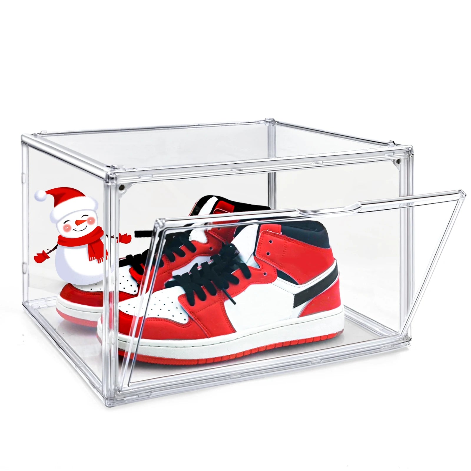 Hot Sell Space Saving Multifunctional Foldable Dustproof Hard Firm Transparent Plastic Shoes Storage Box Shoes Organizer