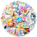 50Pcs Cute Cartoon Princess Girl Sticker Label for Children Girl Notebook Phone Diy Decorative Waterproof Stickers