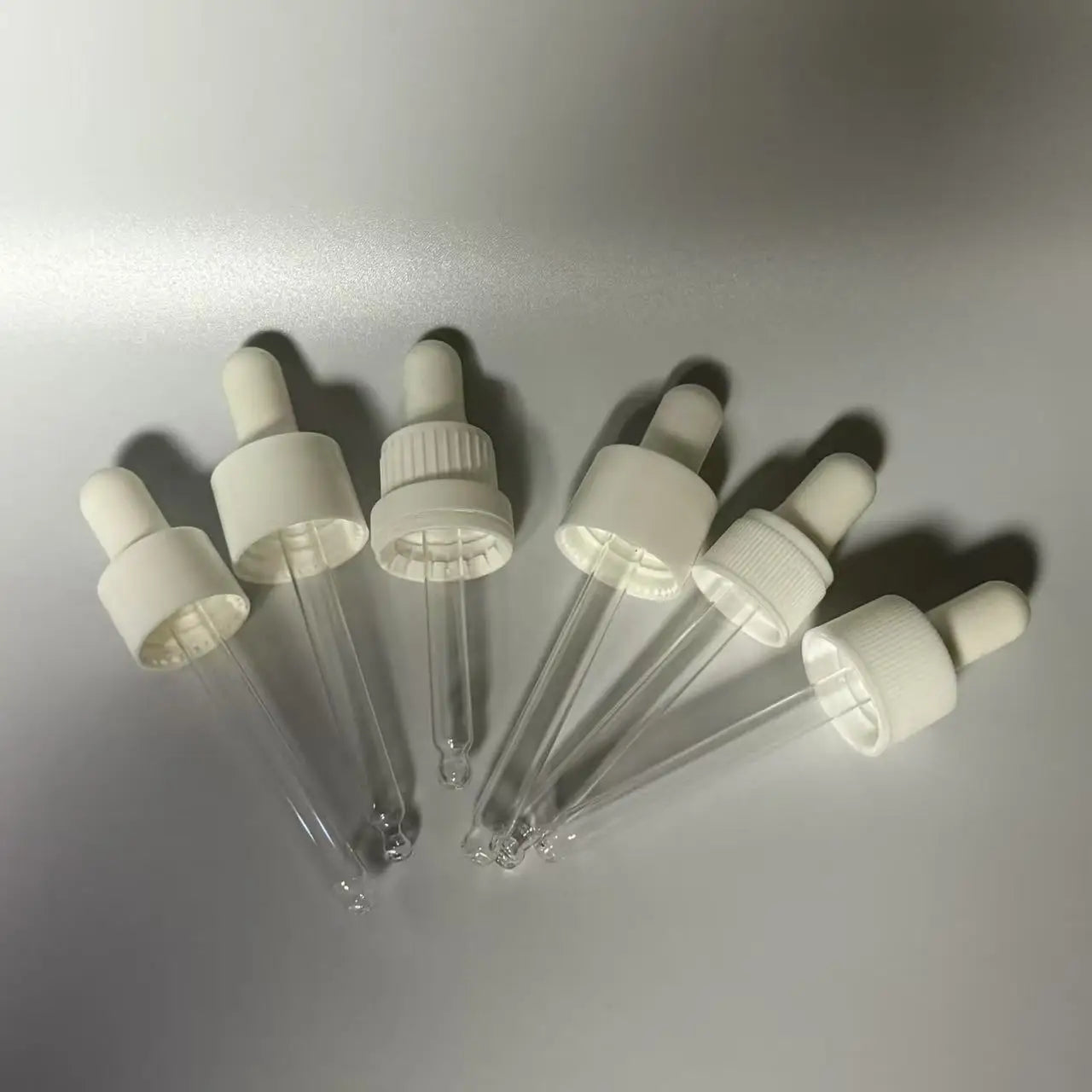 18/410 White Screw Cap Child-Proof Safety Glass Dropper for Oil Essenti