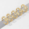 BM Hypoallergenic Women Jewelry 316 Stainless Steel Hollow Initial Rings