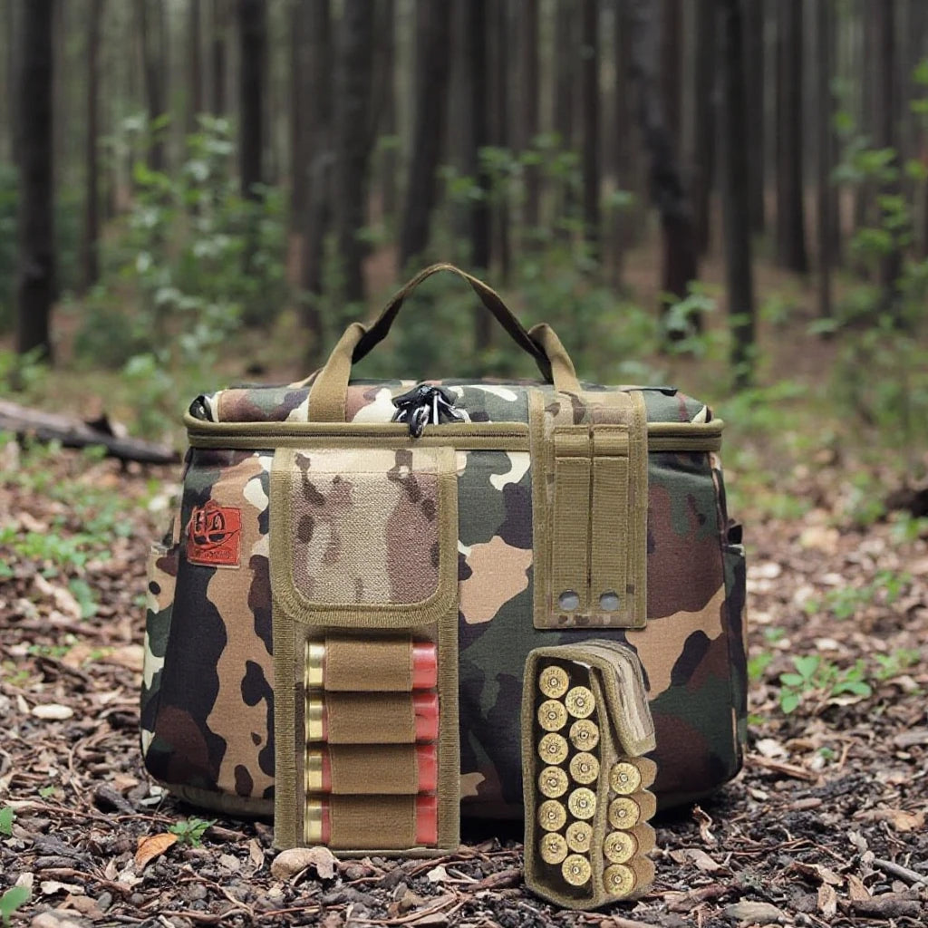 Portable 16-Hole Molle Tactical Shooting Storage Bag Universal Waist Pocket for Men Women Nylon Material Zipper for Hunting MegaBDM