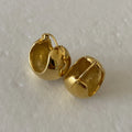 New Fashion 18K Gold Stainless Steel U Shaped Earrings INS Glazed Hollow Fat Earring Valentine's Day Gifts Women