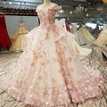 New Ginger Nailed Beaded Strapless Modern Floral Lace Embroidered Crystal Appliques Floor-Length A-Line Wedding Dress Lace-up