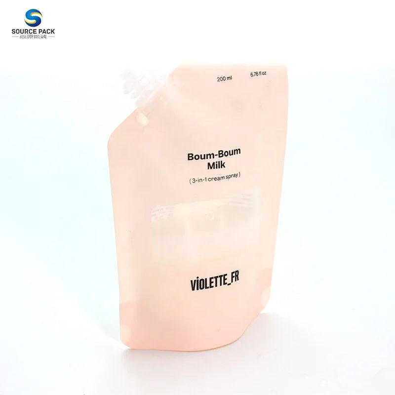 Customized Spout Pouch Liquid Shampoo Hand Conditioner Mylar Bags With Spout