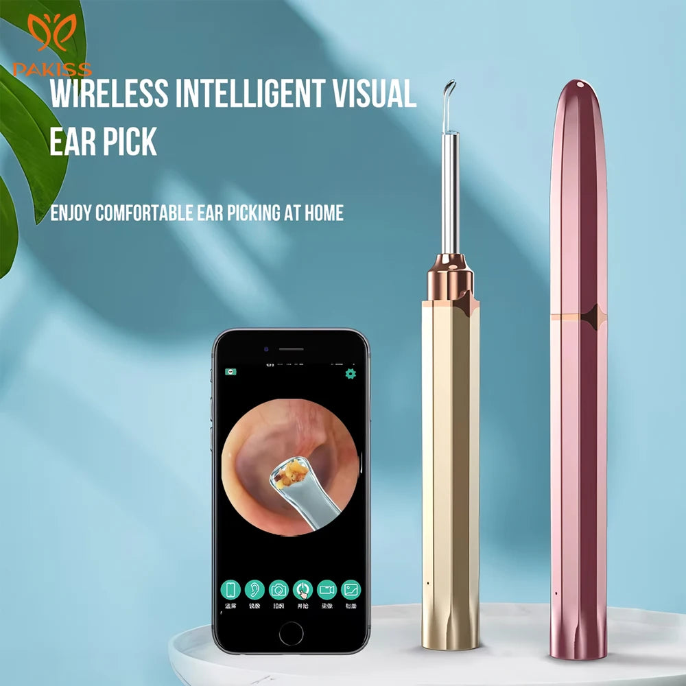 Pakiss Wholesale Portable Stainless Steel Ear Wax Remover With Camera  Ear Vacuum Cleaner Wax Removal Remover Ear Pick