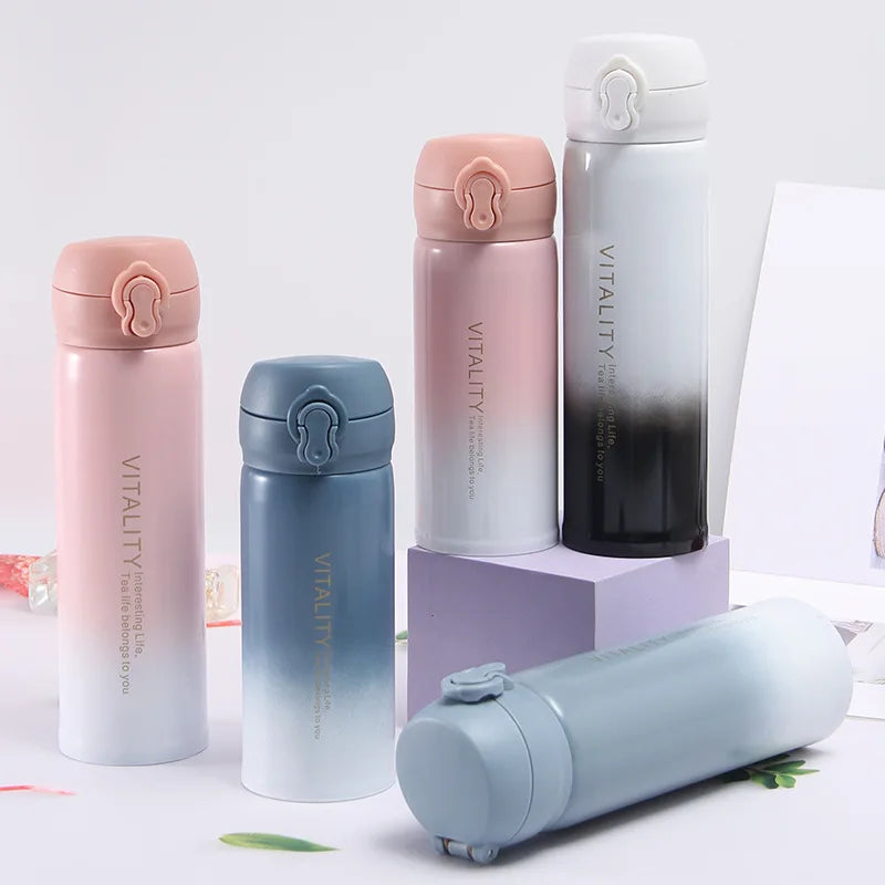 Double Wall Vacuum Insulated Stainless Steel Sport Water Bottle Leak-Proof BPA Free Cold Insulation Portable for Adults