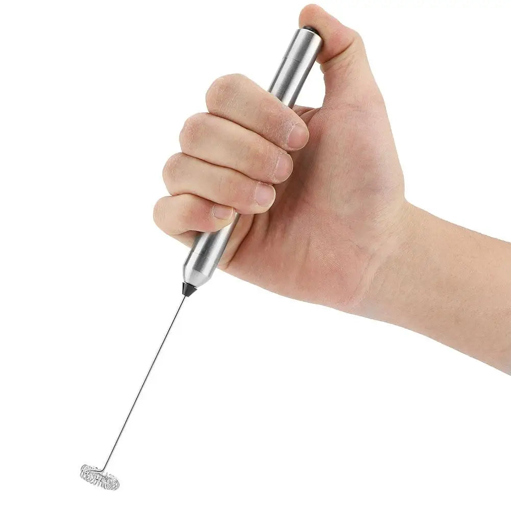 Hot Selling Custom Stainless Steel Handheld Cappuccino Battery Powered Electric Milk Frother