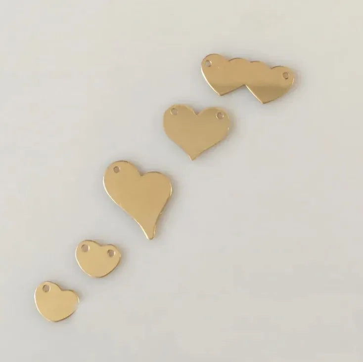 14K Gold Filled Jewelry Pendant Heart Connector Charm for Jewelry Making