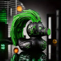 Edgy Biohazard Punk Duck Resin Figurine Christmas Home Decor Hand-painted Fashion Accent Gothic-Themed Art Ornament Unique