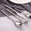 4PCS Flatware Dinner Spoon Coffee Spoon Dessert Fork Steak Knife 410 Stainless Steel Cutlery Set for Hotel Restaurant