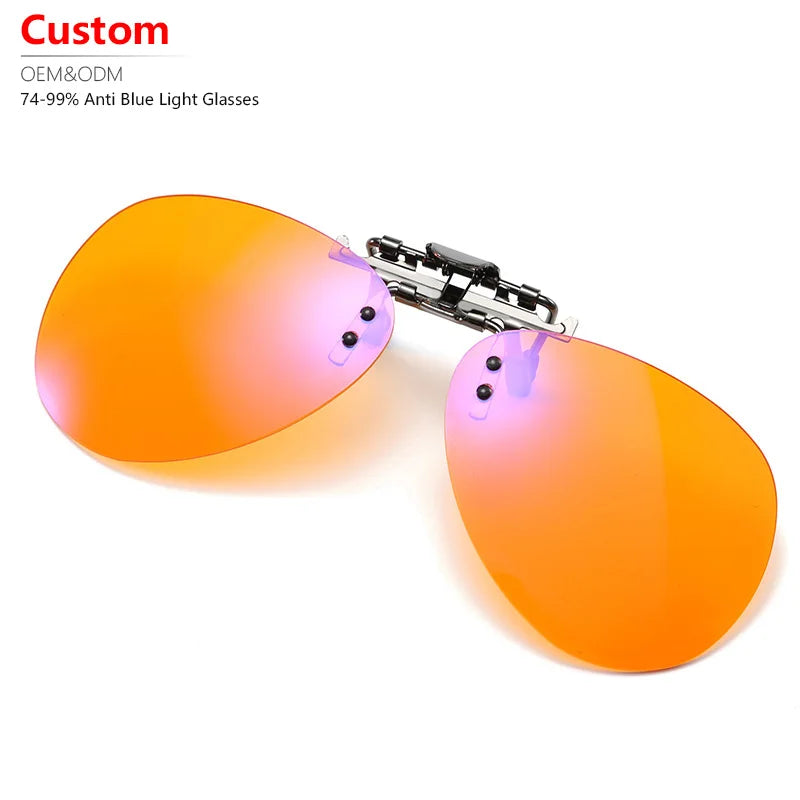 Manufacturer High Quality Retro Clip Glasses Custom Logo Computer Fashion Anti Blue Light Blocking Glasses for Reading