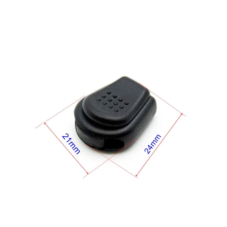2 Hole ABS Black Plastic Shoe Lace Stopper Cord Lock Ends Stopper 24x21mm MegaBDM