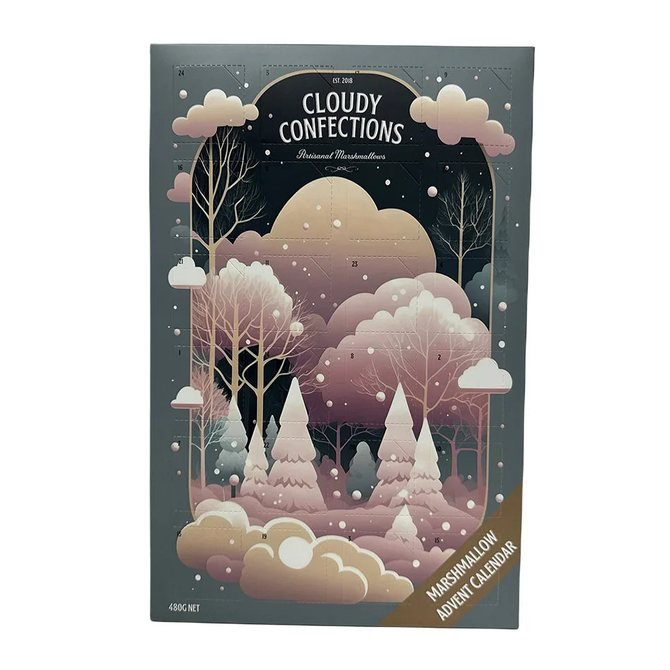 Chocolate Advent Calendar Boxes With Food Tray for Christmas Chocolate Dessert Cookie Cake