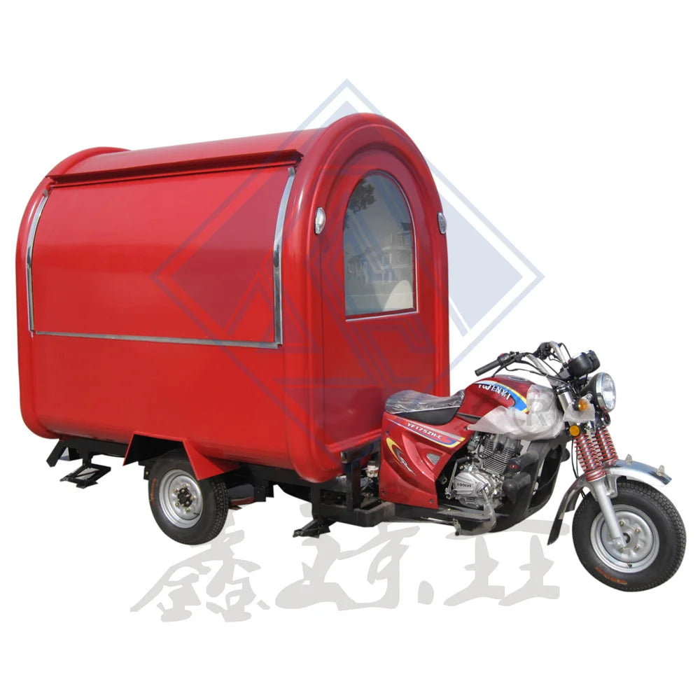 Three Wheeled Motorcycle Dining Car Multi Functional Gasoline Night Market Mobile Commercial Stall Food Truck