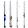 SEASKY 1.98M Pole 2 Sections Cork Handle Freshwater Bass Pike Fishing Spinning Casting Tournament Rod MegaBDM