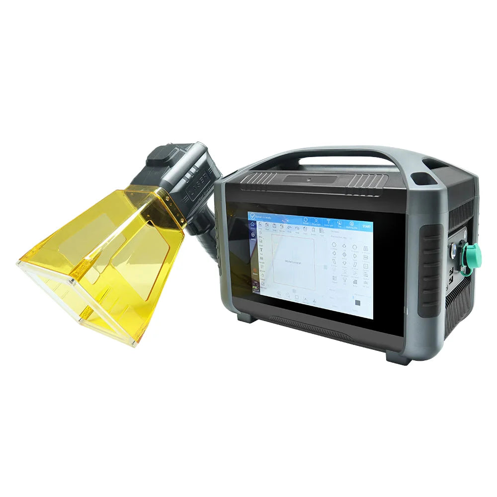 Small Handheld 20W 30W Portable Fiber Laser Marking Machine Expiry Date Coding Machine Laser Marker Print for Metal Air Cooling