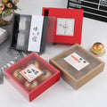 Custom Logo Cake Box With Window for Egg-Yolk Puff Cookie Moon Cake Gift Box