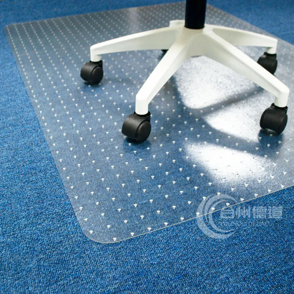 Free Sample Low MOQ  PVC Chair Mat for Carpet