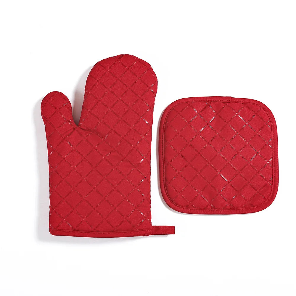Custom Heat Resistant Silicone Oven Mitts Set Red House Heat-Resistant Oven Mitts Set of 2 Silicone Kitchen Oven Mitt Gloves