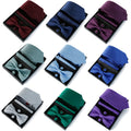 Colorful Mens Ties Set Luxury Brand Man Necktie Bowtie Gift Box With Pocket Square Cufflinks for Party Wedding Neckties Cravats