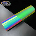 Rainbow Glow in Dark Holographic Fluorescent T-shirt Clothing Textiles Cotton Fabric Cut HTV Heat Transfer Vinyl