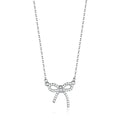 Korea Fine Jewelry S925 Silver Platinum Plated Moissanite Necklace 925 Sterling Silver VVS D Moissanite Pendant for Women