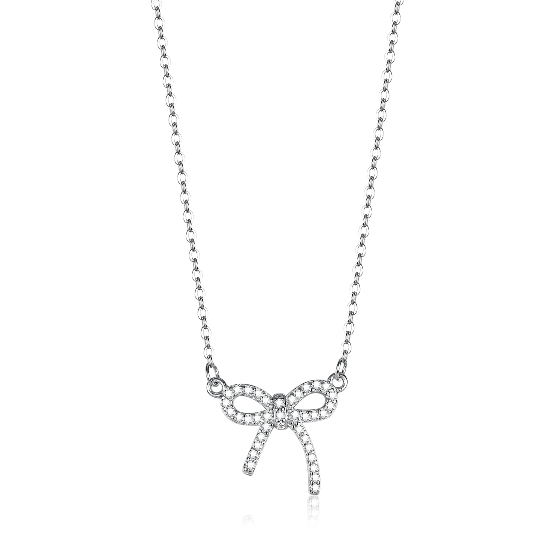 Korea Fine Jewelry S925 Silver Platinum Plated Moissanite Necklace 925 Sterling Silver VVS D Moissanite Pendant for Women