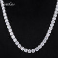 Custom 14K Gold Tennis Chain Necklace 5.1mm Lab Grown Diamonds Tennis Link Chain Necklace