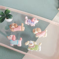 100pcs Resin Cute Dog Cartoon Animals Flatback Figurines Scrapbook DIY Hair Bow Phone Case Decor Accessories Slime Charms