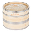 New Type Hot Selling Bamboo Steamer  with Stainless Steel Ring Dumpling Bamboo Steamer Basket