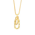 Women Trendy Jewelry 925 Sterling Silver Custom Paperclip Gold Plated Necklace