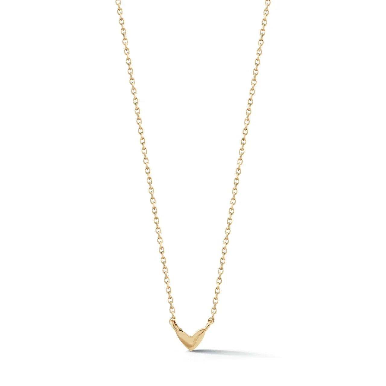 LOZRUNVE 925 Sterling Silver Delicate Cute Mini Heart Necklace Gold Plated