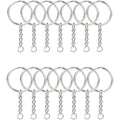 Cartoon Metal Split Key Ring With Chain Open Jump Ring Connector Keychain Parts for DIY Bag Charm Jewelry Making