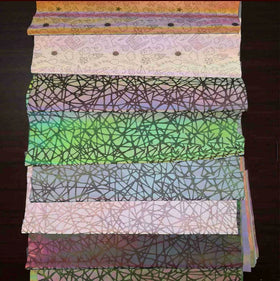 Soft Foldable Washable 100% Polyester Fashion Rainbow Colorful Printing Iridescent Reflective Fabric Material for T-Shirt Jacket