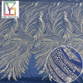 New Luxury Ivory Pearl Embroidered Tulle Net Fabric French White Bridal Sequin Lace Beaded Fabric