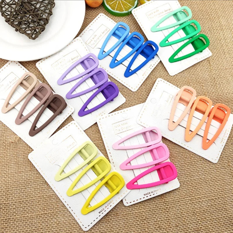 MIO 3 Pcs/set Korean Hair Clips Simple and Colorful Pantone Color of the Year Very Peri Hair Clip for Girls MegaBDM