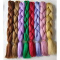 Sparkle Jumbo Braiding Hair Extensions 100Gram/pack 24 Inch Glitter Tinsel Mix Synthetic High Temp Fiber Dyed Customizable